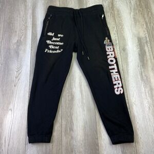 Step Brothers Sweatpants Mens Medium Black Shoe Palace Joggers Sweats Casual *